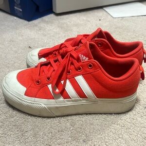 Red women's size 9 bravada 2.0 platform adidas
